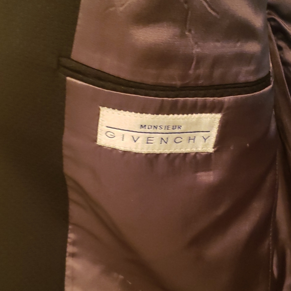 Givenchy Black Blazer 41R Wolsted Wool - Picture 6 of 7